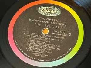 lot 136A image: Beatles Sgt Peppers Lonely Hearts Club Band Vinyl Record LP