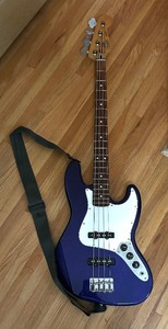 lot 7 image: Fender Standard Jazz Electric Blue Bass Guitar