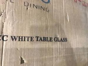 lot 21 image: ASSORTED GLASS TABLE TOPS