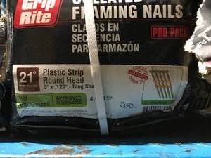 lot 50 image: GRIP RITE FRAMING NAILS