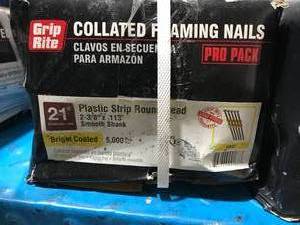 lot 54 image: GRIP RITE COLLATED FRAMING NAILS