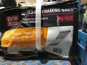 lot 56 image: GRIP RITE COLLATED FRAMING NAILS