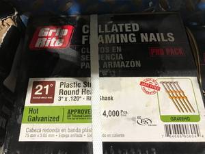 lot 61 image: COATED FRAMING NAILS