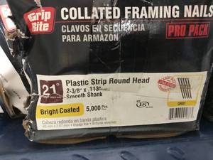 lot 69 image: COLLATED FRAMING NAILS