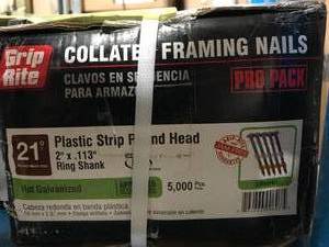 lot 82 image: GRIP RITE COLLATED FRAMING NAILS
