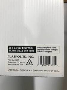 lot 219 image: White Corrugated Plastic Sheet