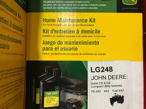 lot 132 image: JOHN DEERE LG248 HOME MAINTENANCE KIT