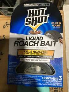lot 166 image: 3 CASES HOT SHOT LIQUID ROACH BAIT