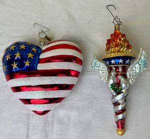 lot 56 image: Christopher Radko Brave Heart and Valiant and Brave Vintage Ornaments