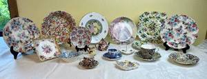 lot 76 image: English Porcelain Collection - Plates, Bowl, Teacups, Saucers and More