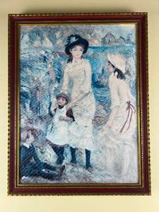 lot 118 image: Pierre Renior Canvas Print Children on the Seashore