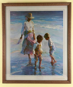 lot 125 image: Dan Hatfield Print Dancing in the Sand 23.25 W  x 27.25 H