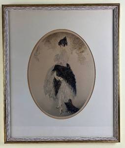 lot 126 image: Louis Icart La Lettre Framed Etching by Morris & Bendien Publishers Inc. NY