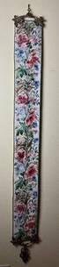 lot 100 image: Large Vintage Wall Hanging  Hand Embroidered Floral Tapestry 52 and Vintage Needlepoint Wall Hanging 15