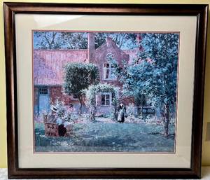 lot 110 image: Gari Melchers Unpretentious Garden Print