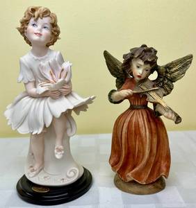 lot 70 image: Giuseppe Armani Mothers Day 2002 Blossom Florence Figurine and A. Santini #983 Angel Playing Violin