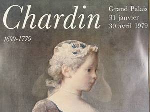 lot 6 image: Jean Baptiste Chardin Grand Palais 1979 featuring Girl with Racket and Shuttlecock