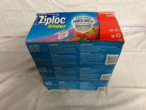 lot 71 image: 3 x 76ct Boxes of Ziploc Slider Quart Bags