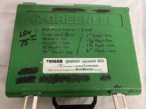 lot 5 image: GreenLee Quick Draw 90 Hydraulic Punch Driver