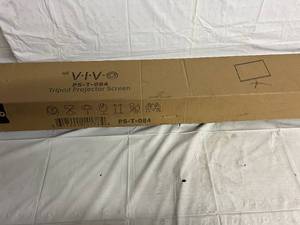 lot 129 image: Vivo 84 Portable Indoor Outdoor Projector Screen
