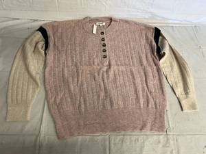 lot 148 image: Madewell Striped Bowden Henley Sweater - Medium