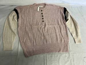lot 149 image: Madewell Striped Bowden Henley Sweater - Small