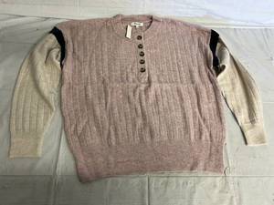lot 150 image: Madewell Striped Bowden Henley Sweater - Small
