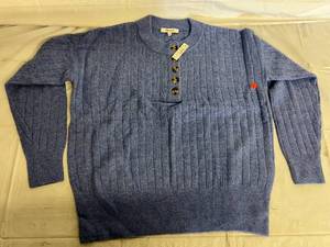 lot 156 image: Madewell Womens Blue Bowden Henley Sweater - Small