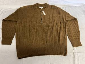lot 157 image: Madewell Womens Brown Bowden Henley Sweater - Large