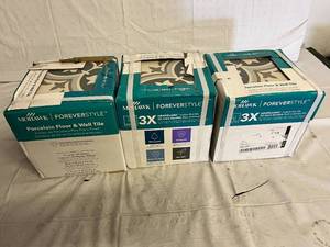 lot 174 image: 3 Boxes of Mohawk Forever Style Porcelain Floor & Wall Tile