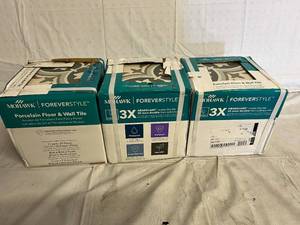 lot 175 image: 3 Boxes of Mohawk Forever Style Porcelain Floor & Wall Tile