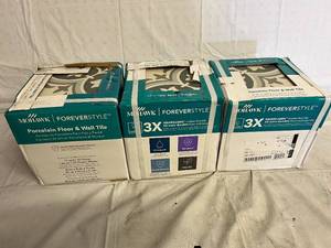 lot 176 image: 3 Boxes of Mohawk Forever Style Porcelain Floor & Wall Tile