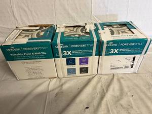 lot 177 image: 3 Boxes of Mohawk Forever Style Porcelain Floor & Wall Tile