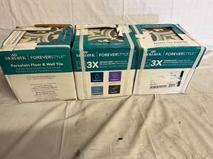 lot 178 image: 3 Boxes of Mohawk Forever Style Porcelain Floor & Wall Tile