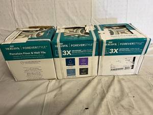 lot 180 image: 3 Boxes of Mohawk Forever Style Porcelain Floor & Wall Tile