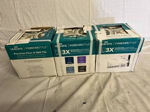 lot 182 image: 3 Boxes of Mohawk Forever Style Porcelain Floor & Wall Tile