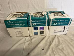 lot 184 image: 3 Boxes of Mohawk Forever Style Porcelain Floor & Wall Tile
