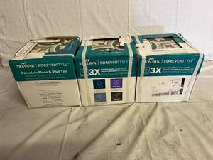lot 185 image: 3 Boxes of Mohawk Forever Style Porcelain Floor & Wall Tile