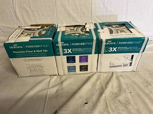lot 186 image: 3 Boxes of Mohawk Forever Style Porcelain Floor & Wall Tile