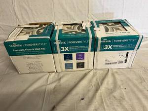 lot 187 image: 3 Boxes of Mohawk Forever Style Porcelain Floor & Wall Tile