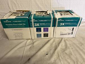 lot 190 image: 3 Boxes of Mohawk Forever Style Porcelain Floor & Wall Tile