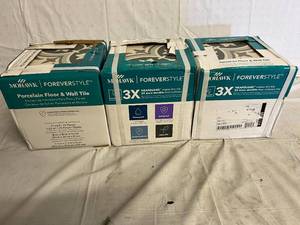 lot 191 image: 3 Boxes of Mohawk Forever Style Porcelain Floor & Wall Tile
