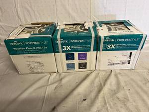 lot 193 image: 3 Boxes of Mohawk Forever Style Porcelain Floor & Wall Tile