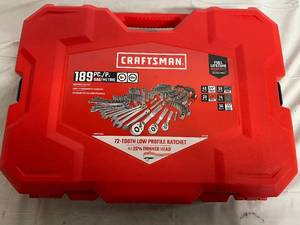 lot 8 image: 189pc Craftsman Mechanics Tool Set