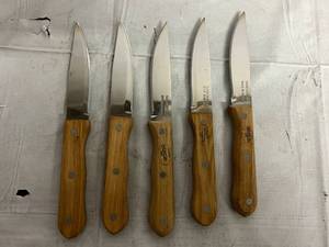 lot 112 image: 5 Stainless Steel Kitchen Utility Knife - 5 Blade