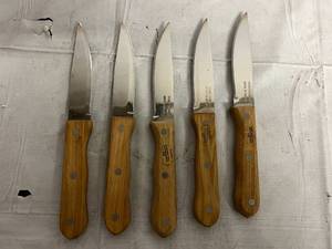 lot 113 image: 5 Stainless Steel Kitchen Utility Knife - 5 Blade