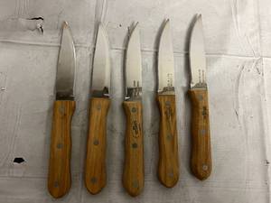 lot 115 image: 5 Stainless Steel Kitchen Utility Knife - 5 Blade