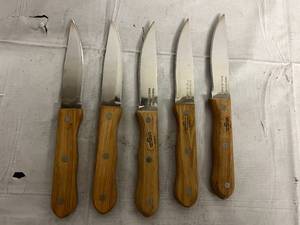 lot 117 image: 5 Stainless Steel Kitchen Utility Knife - 5 Blade