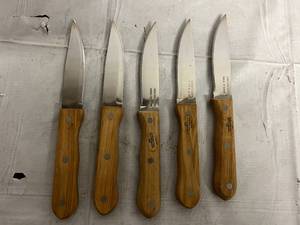 lot 118 image: 5 Stainless Steel Kitchen Utility Knife - 5 Blade