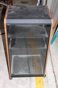 lot 32 image: Stereo Cabinet with Wheels